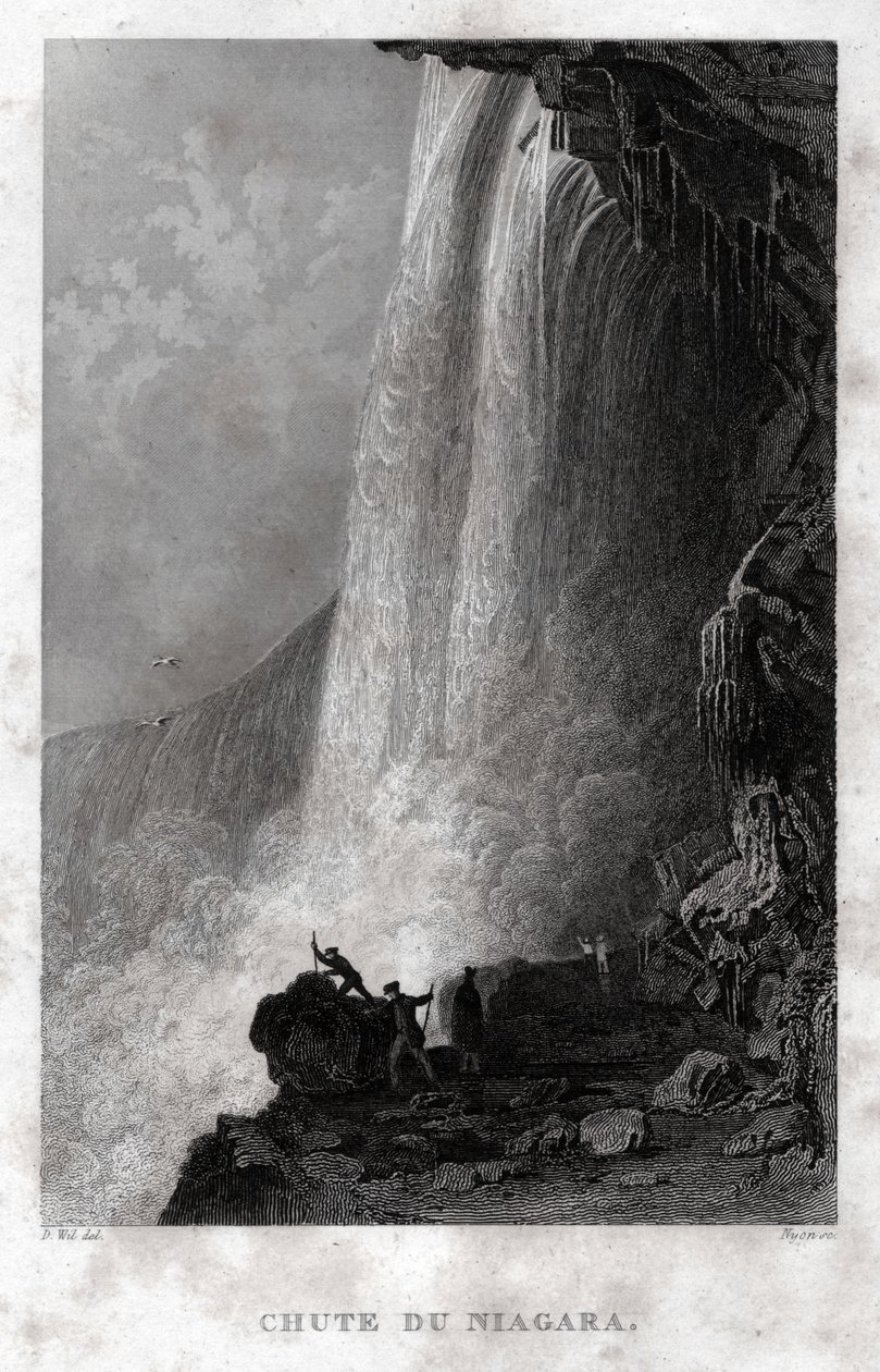 Niagara Falls. (gravering, ca. 1860) av French School