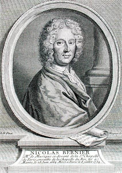 Nicolas Bernier (1665-1734) gravert av Etienne Fiquet (1719-94) (gravering) av French School