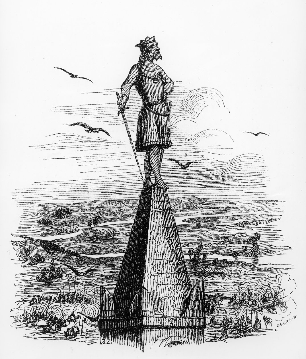 Nominoe, første hertug av Bretagne, illustrasjon fra Ancient and Modern Bretagne av Pitre Chevalier, ca. 1840 av French School
