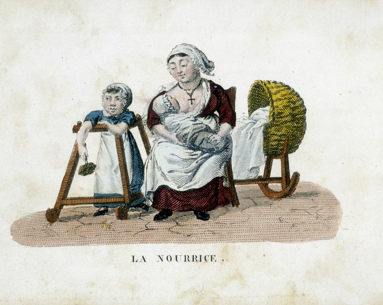 Sykepleier - gravering, deb. 1800-tallet av French School