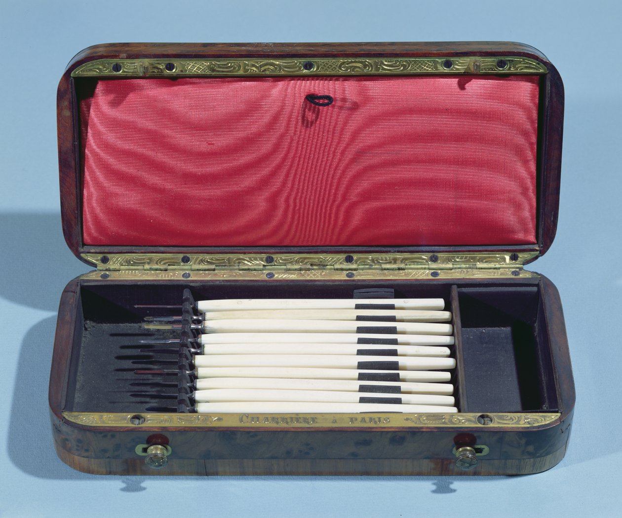 Oculists instrumentkasse, laget av Charriere fra Paris av French School