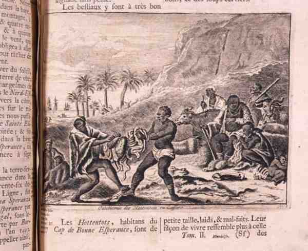 Oeconomy of the Hottentots or Caffers, fra Johann Albert Mandelsos 