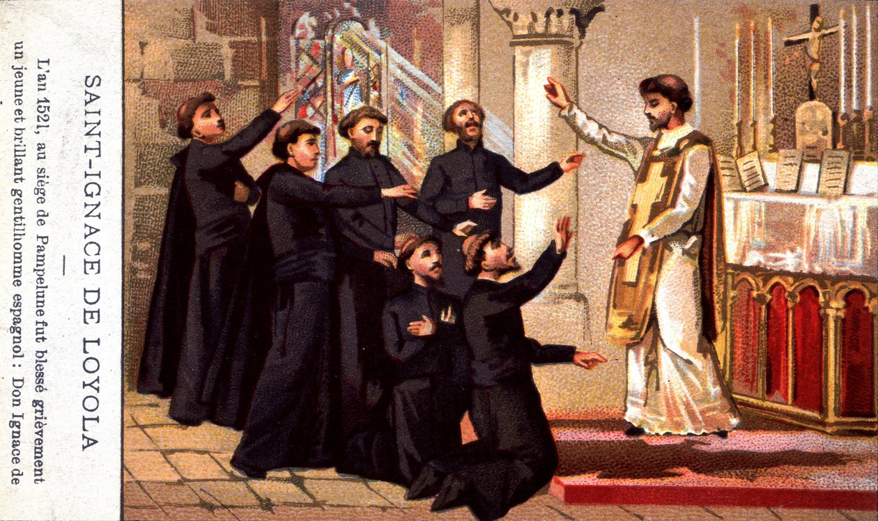 Opprinnelsen til Jesu Society godkjent av pave Paul III 27. desember av French School