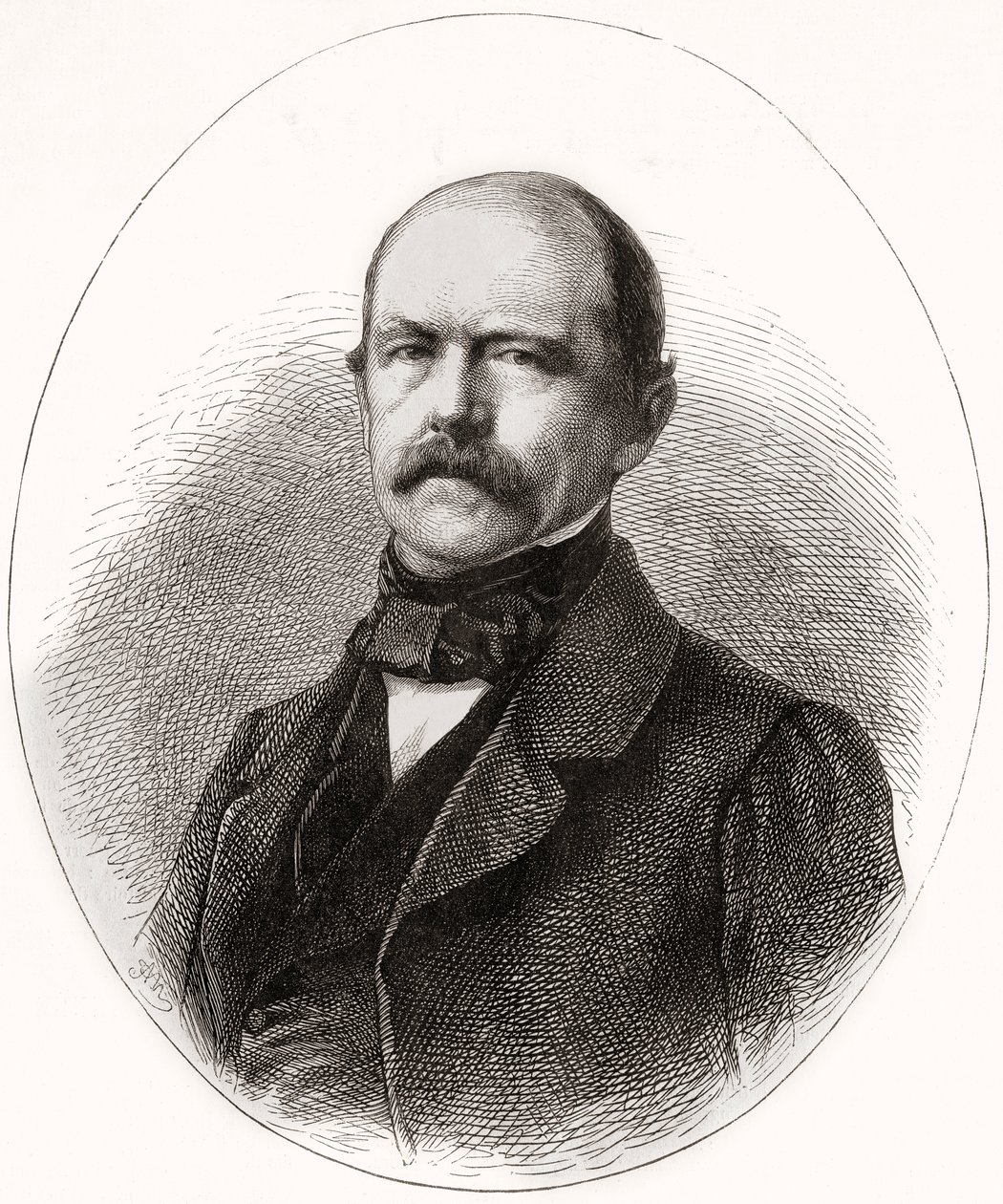 Otto Eduard Leopold, prins av Bismarck, hertug av Lauenburg, fra LUnivers Illustré, 1866 av French School