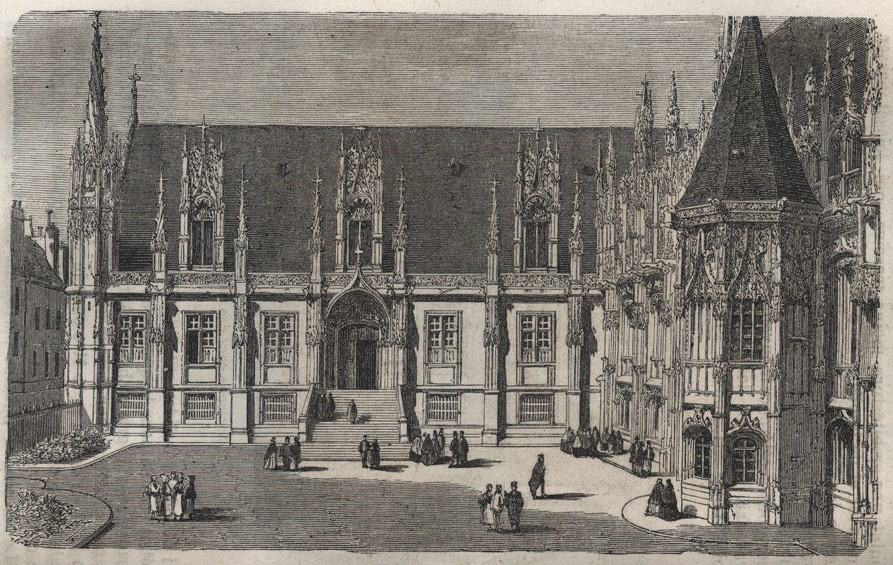 Justispalasset i Rouen - gravering i "Histoire de France" av Victor Duruy (1811-1894) - 1882 av French School