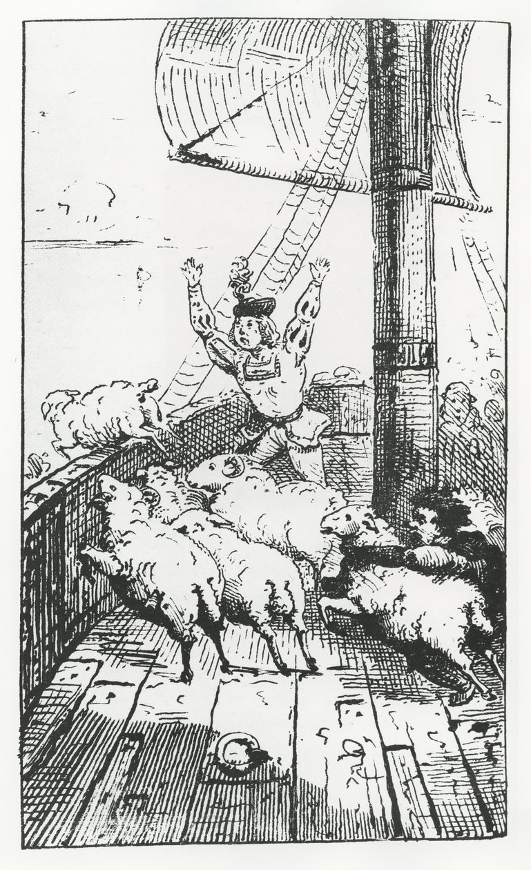 Panurges sauer, illustrasjon fra 