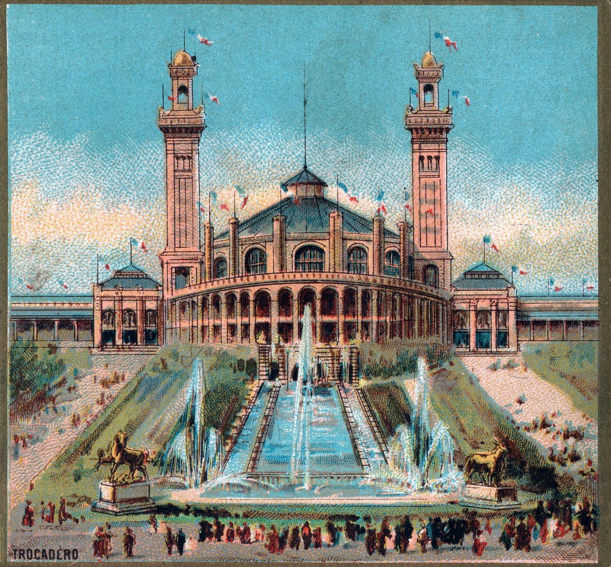 Paris. Verdensutstillingen fra 1889: Trocadero. av French School