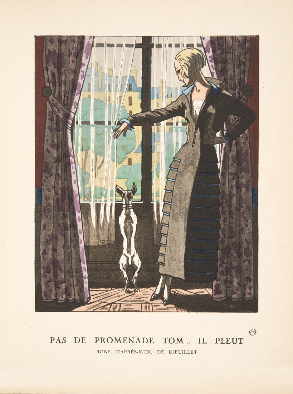 Pas de Promenade Tom il Pleut, fra en samling moteplater av French School