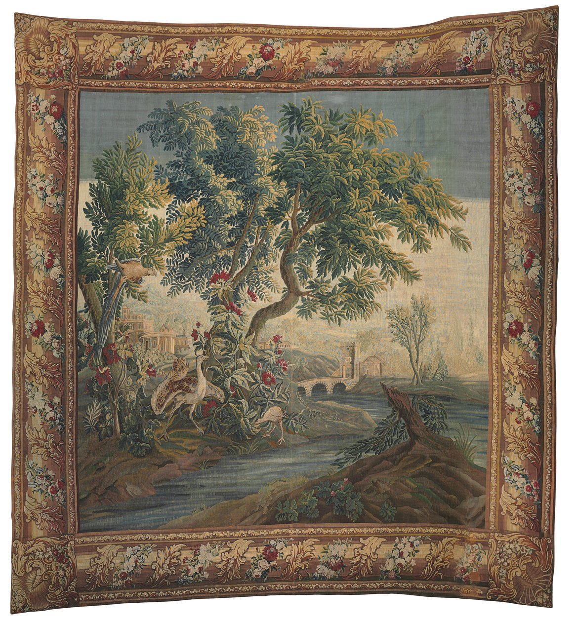 Pastoralt tapet, Beauvais, midten av 1700-tallet (silke og ull) av French School