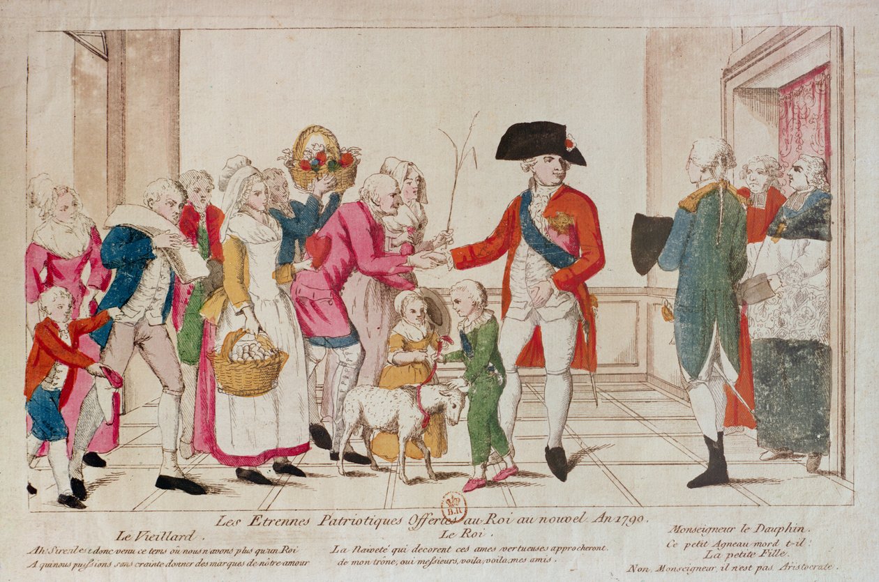 Patriotiske nyttårsgaver tilbudt til kongen i 1790 av French School
