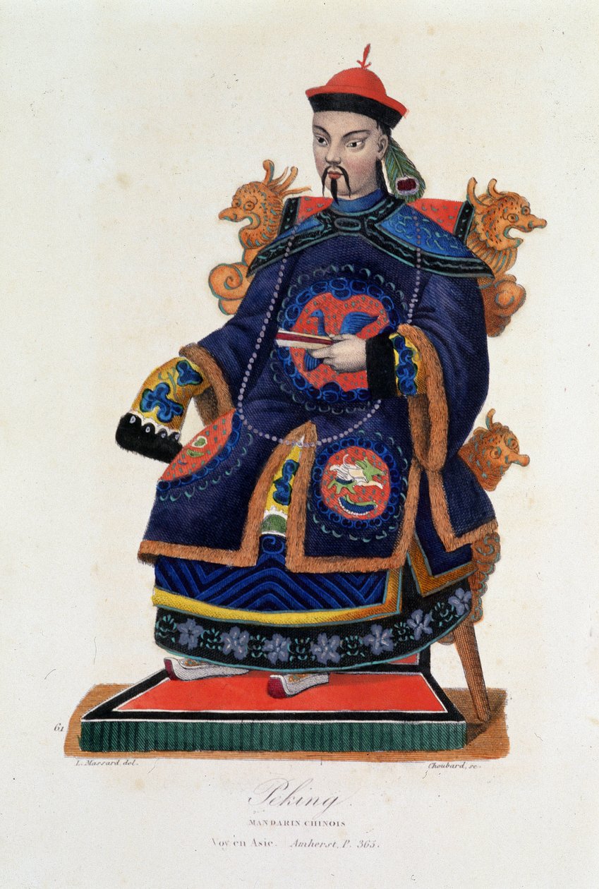 Peking: Kinesisk mandarin - i "" Bibliotheque universelle des Voyages"" av Albert Montémont, bind 33, Paris, kommunale bibliotek i byen Saint Malo. av French School