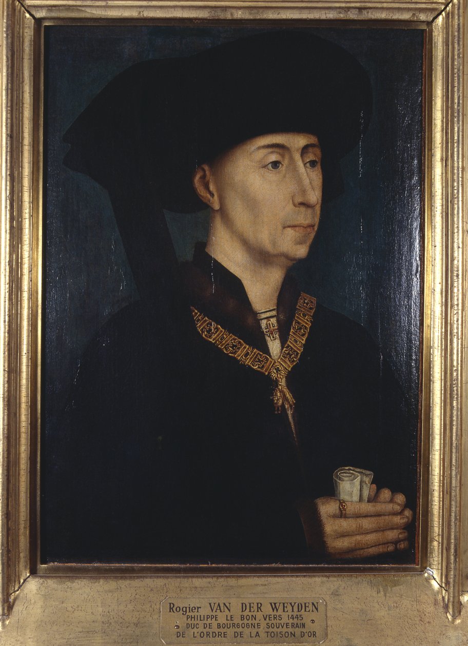 Filip III den gode/hertug av Burgund/suveren av Ordenen av det gylne skinn av French School