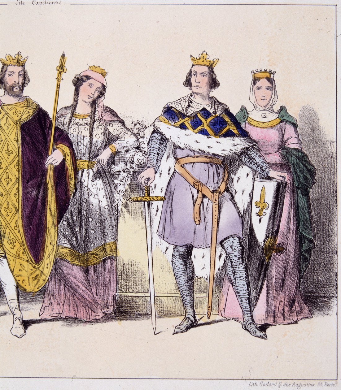 Philippe Auguste og Isabelle de Hainaut - i "Det franske monarkiet i trykk"" av French School