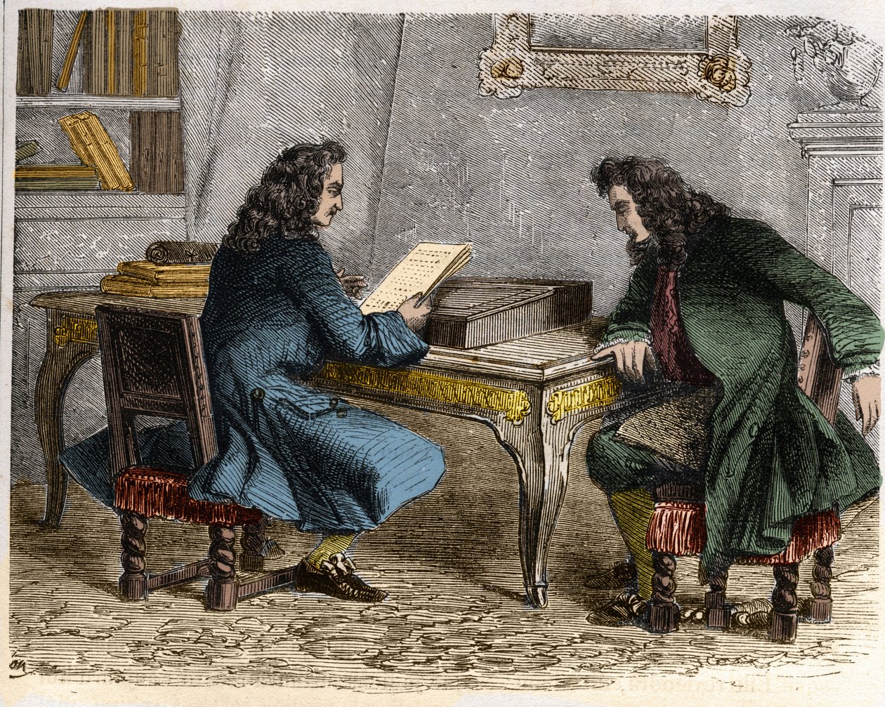 Pierre Corneille leste "Cid" for broren Thomas Corneille før han dro til Anne "Ninon" fra Enclos (eller Ninon de Lenclos eller Ninon de Lanclos av French School
