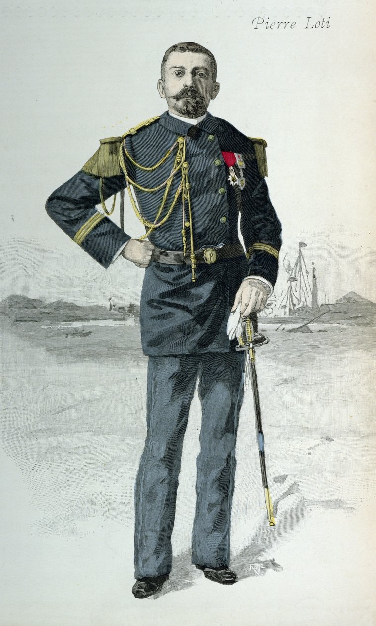 Pierre Loti (1850-1923), omslagsillustrasjon av La Revue Illustree, 1. oktober 1889 av French School