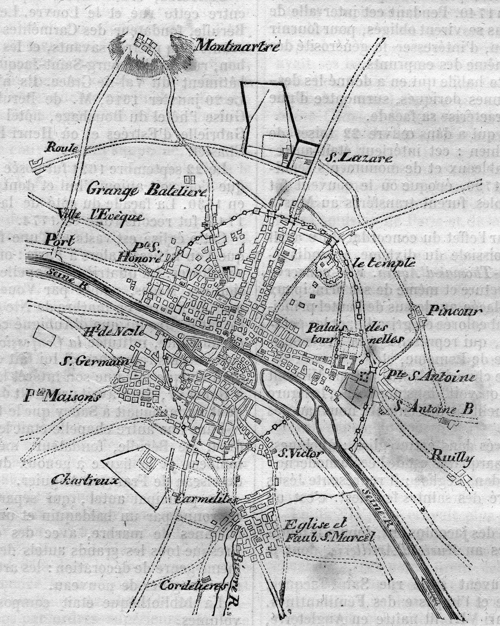 Plan for Paris under Charles V av French School