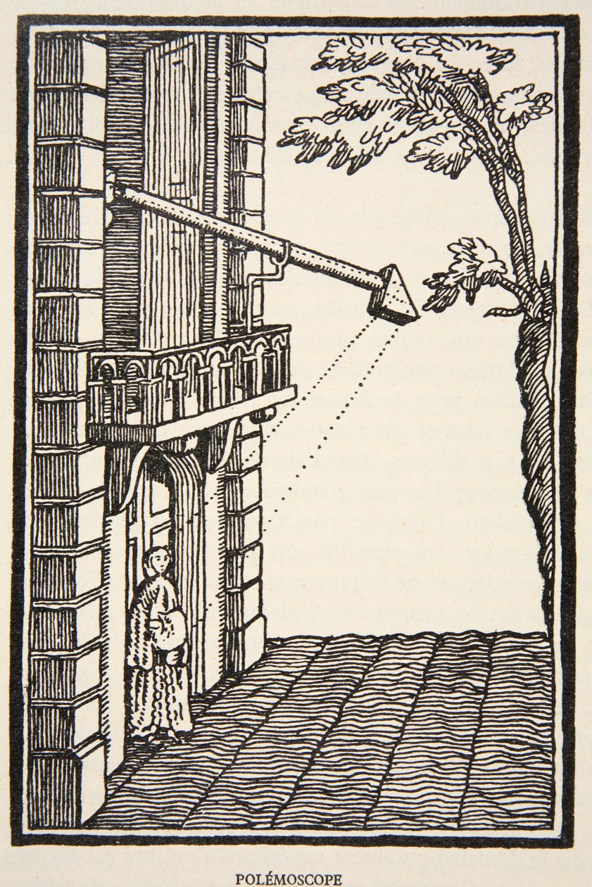 Polemoscope, kopi av Boris Mestchersky (d.1957) illustrasjon fra Histoire de la Nation Francaise, Sciences, Volumes I & II, av Gabriel Hanotaux (1853-1944), 1924 av French School