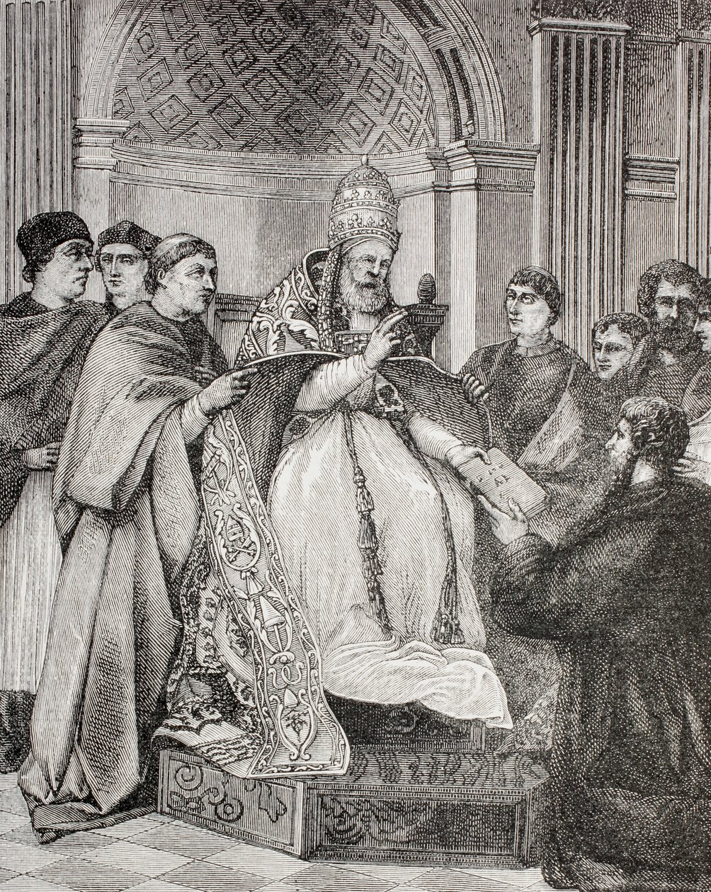 Pave Gregor IX overlater dekretene til en talsmann for konsistoriet, fra 