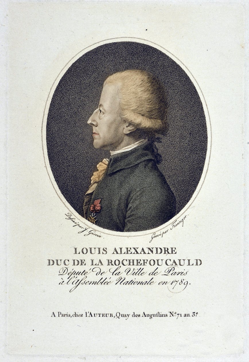 Portrait Louis Alexandre de la Rochefoucauld, Duke of Enville (D