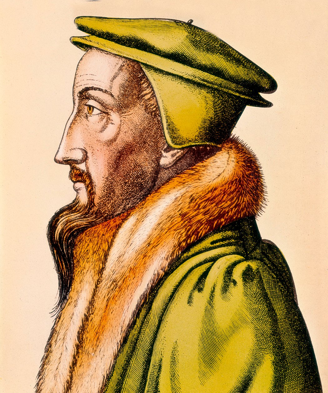 Portrett av John Calvin av French School