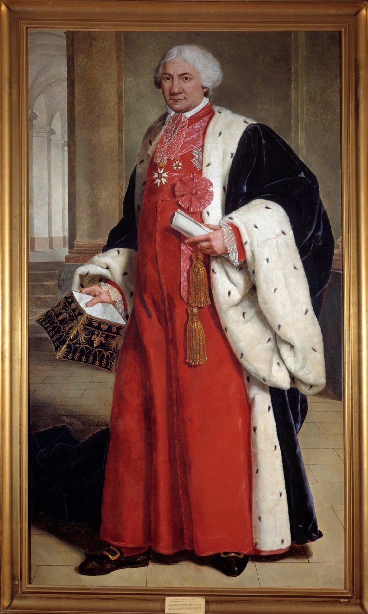 Portrait en pied de Claude Ambroise Regnier (1746-1814), advokat i parlamentet og stedfortreder i den tredje staten, justisminister fra 1802 til 1813 Anonymt maleri. 18. århundre. Nancy, musee historique lorrain - Portrett i full lengde av Claude Ambroise  av French School