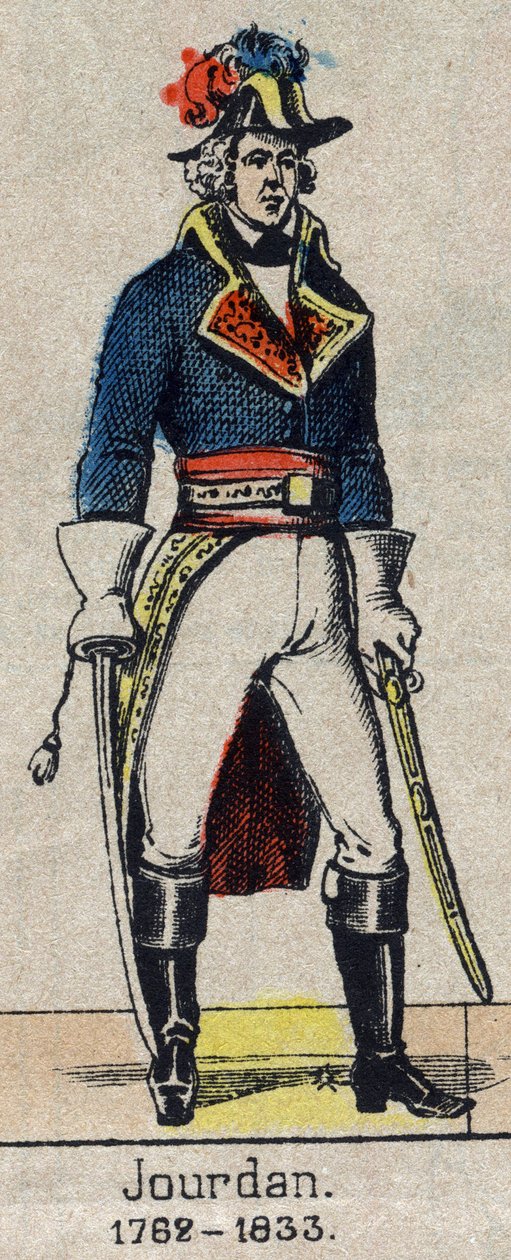 Portrait en pied de Jean Baptiste, Comte Jourdan, marechal de France (1762-1833) Image of Epinal from the end of the 19th century. av French School