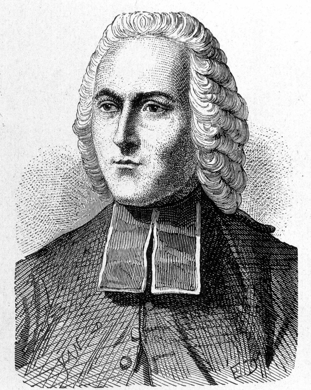 Portrett av Abbe Jean Antoine (Jean-Antoine) Nollet (1700 - 1770), fransk fysiker - i "Album de la Science; berømte vitenskapsmenn; Grandes funn""" 1896. av French School