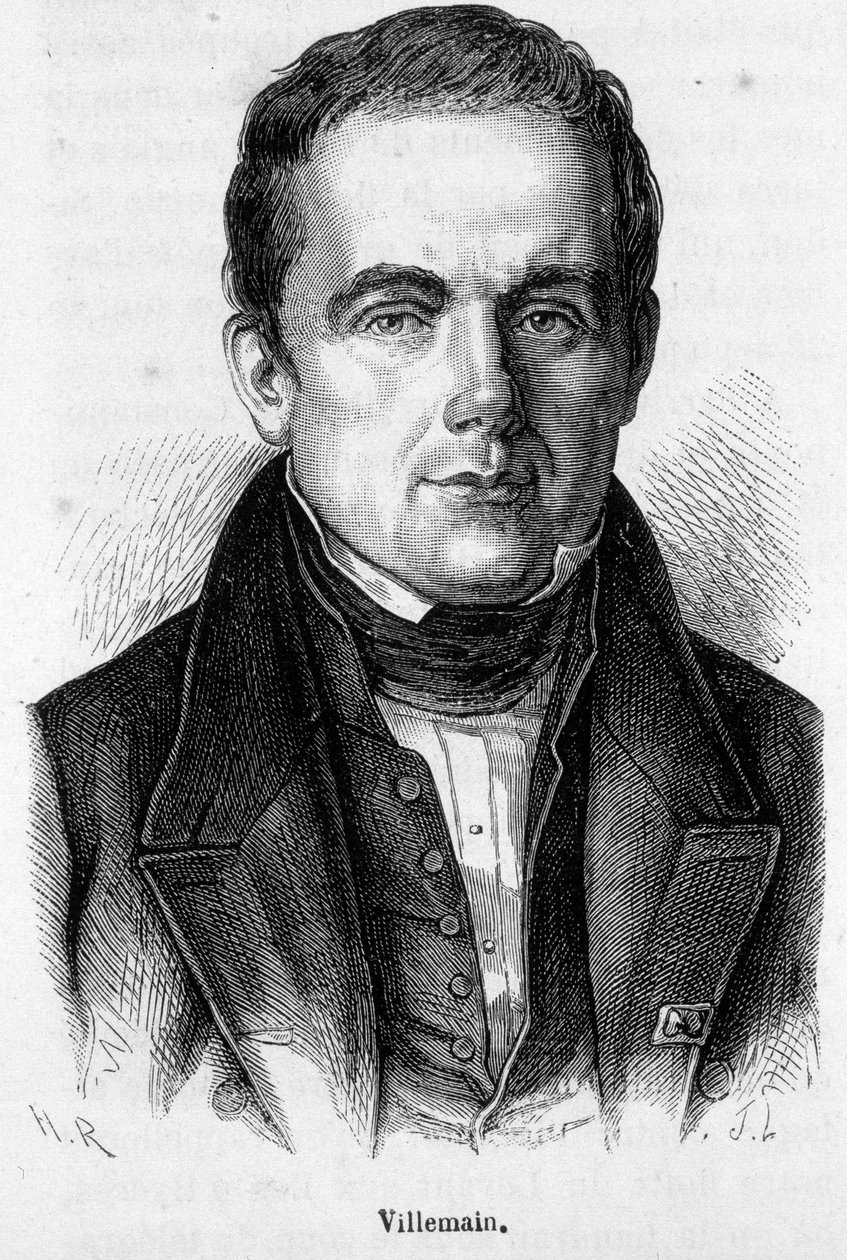 Portrett av Abel Francois Villemain, fransk professor og politiker (1790 - 1867) av French School