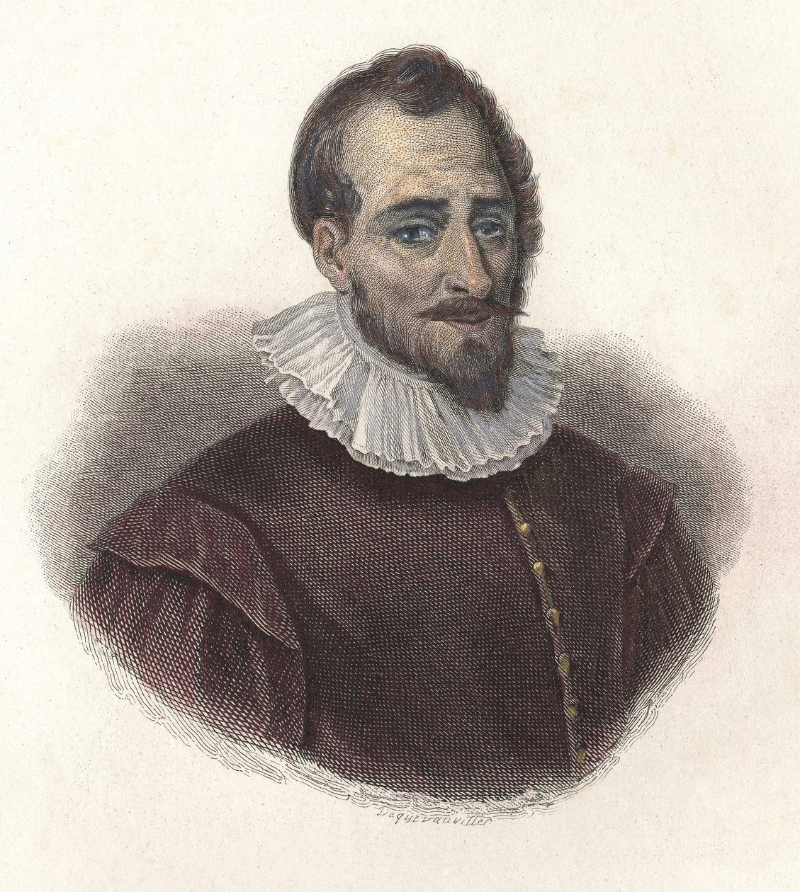 Portrett av Adam de Craponne (1527-1576), fransk matematiker og ingeniør. I "" Portretter av nyttige menn"" av French School