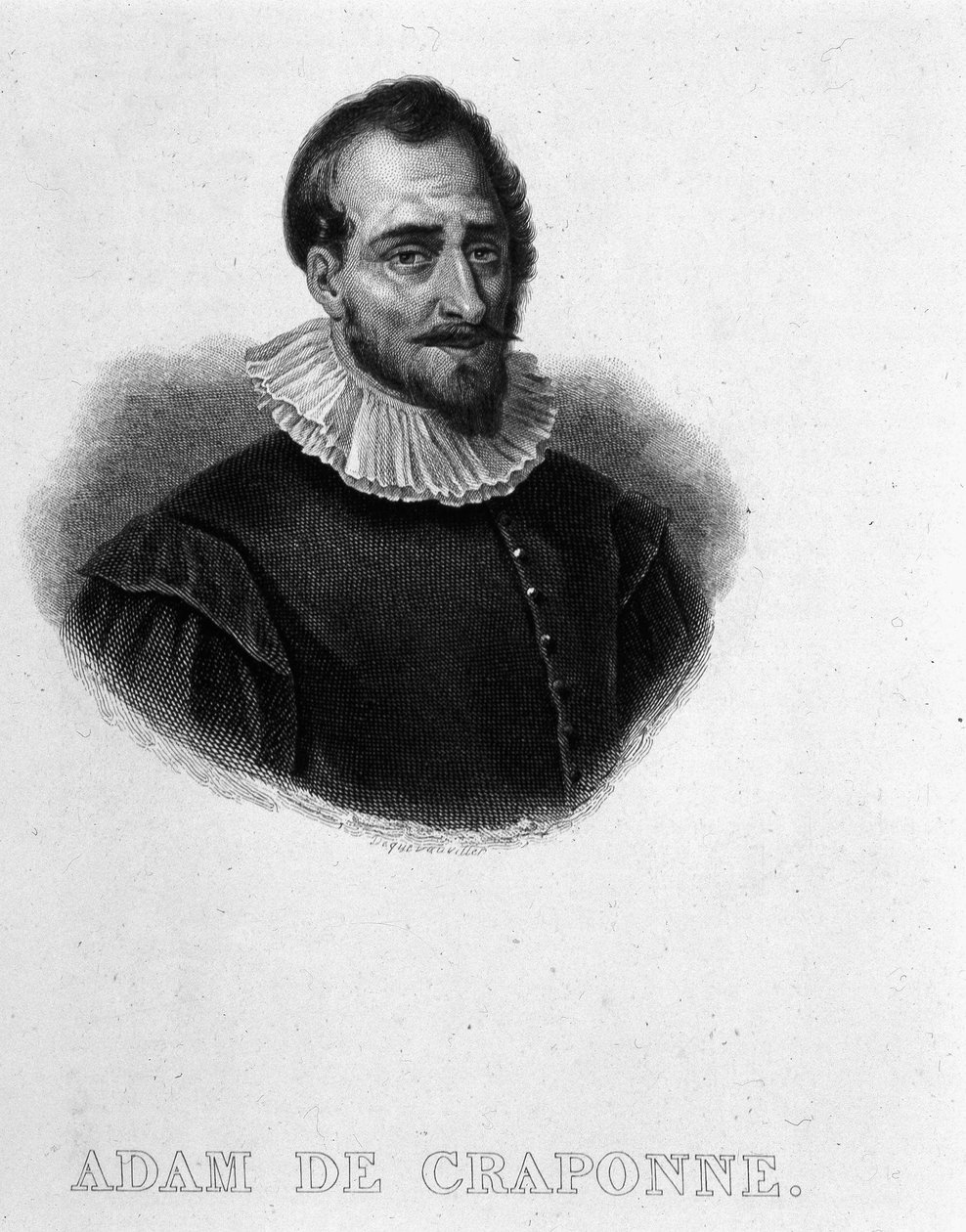 Portrett av Adam de Craponne, fransk ingeniør (1527 - 1576) av French School