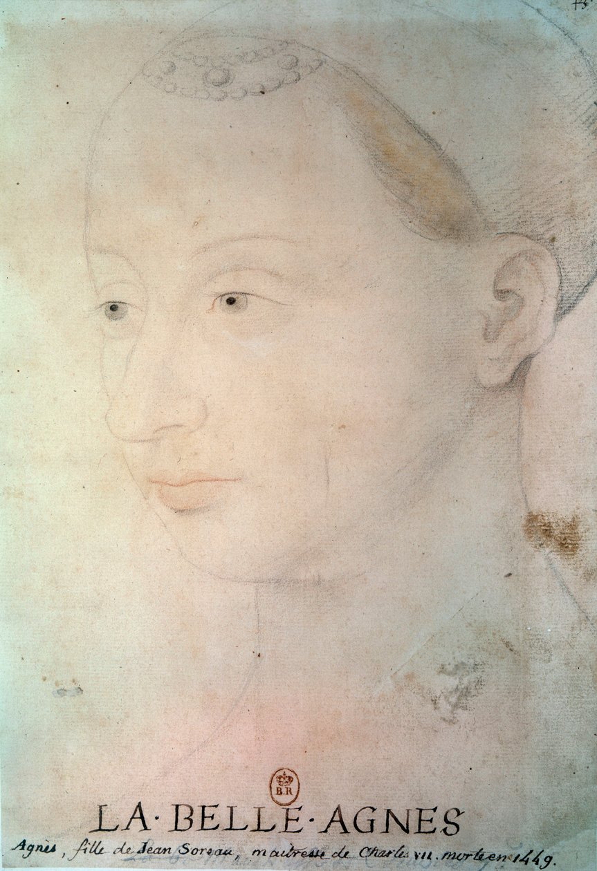 Portrett av Agnes Sorel (1422-1450) Dame av Beaute sur Marne av French School