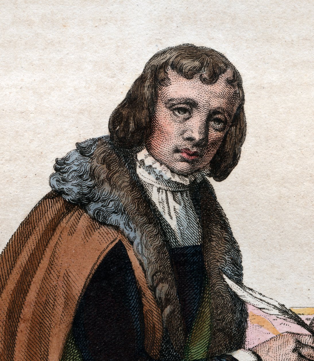 Portrett av Alain Chartier (1385-1430), fransk poet og politisk forfatter. av French School
