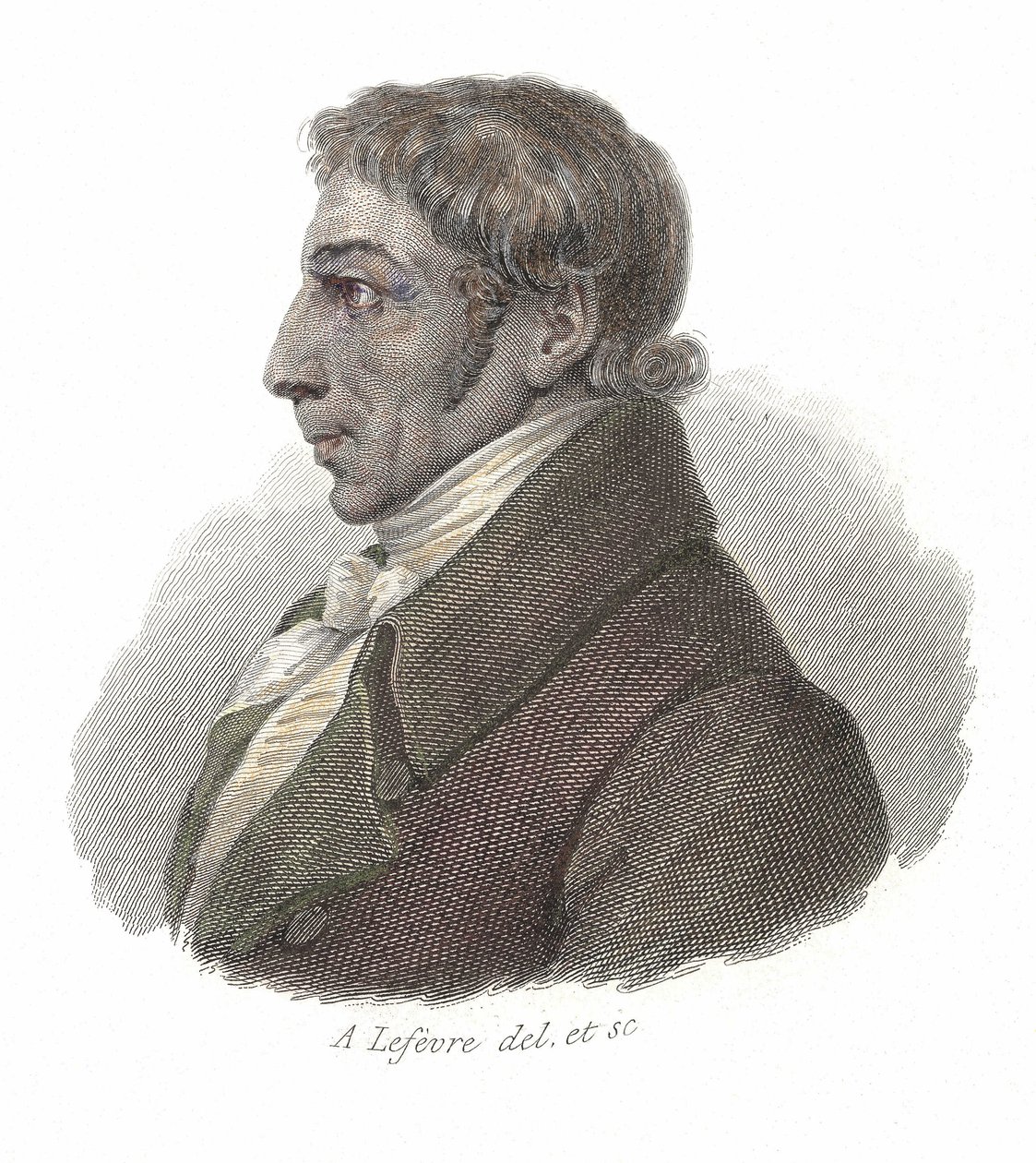 Portrett av Albrecht Daniel Thaer (1752-1828), tysk lege og agronom. I "" Portretter av nyttige menn"" av French School