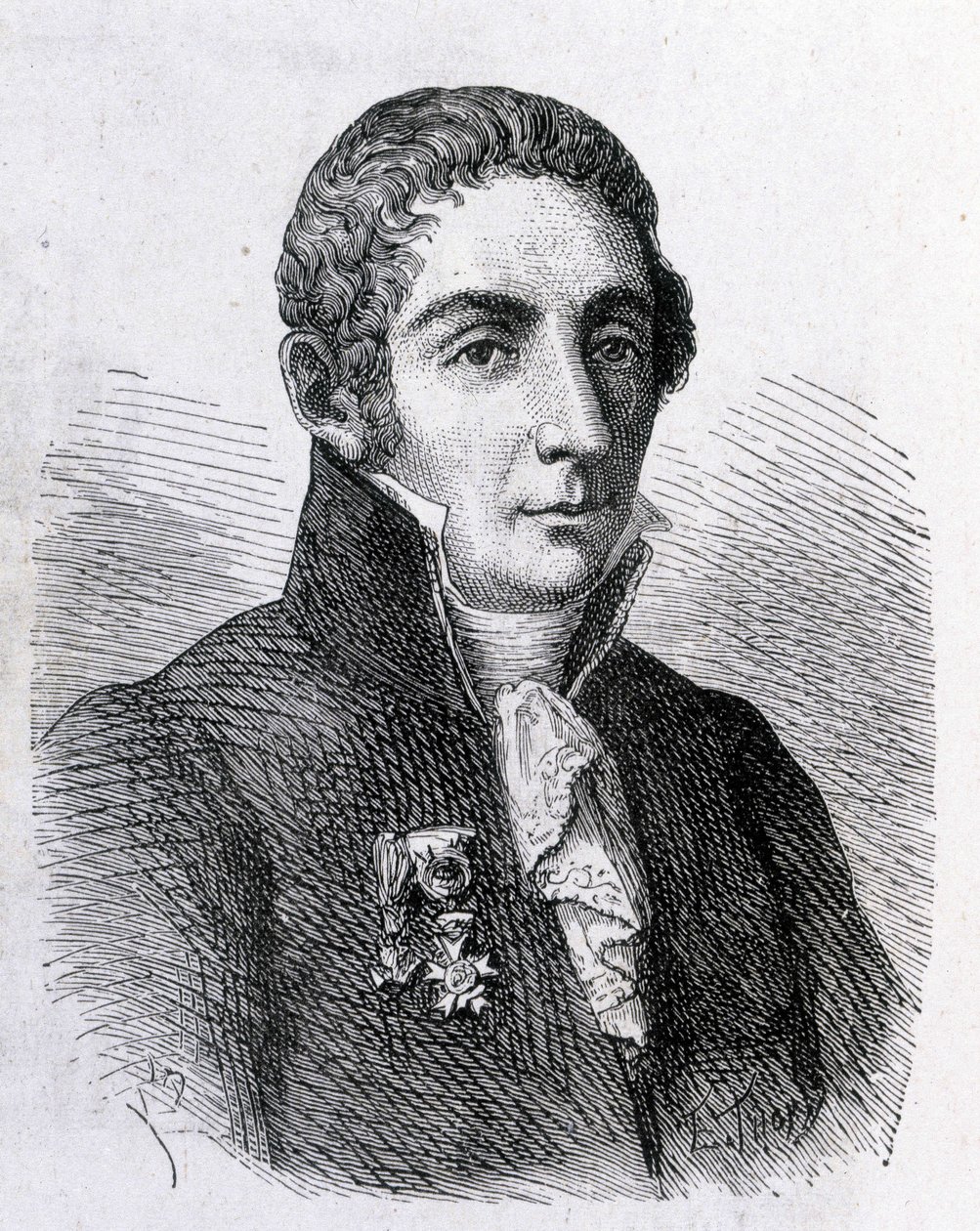 Portrett av Alessandro (Alexandre) Volta (1745 - 1827) - i "" Album of Science; berømte lærde; Store oppdagelser””” 1896. av French School