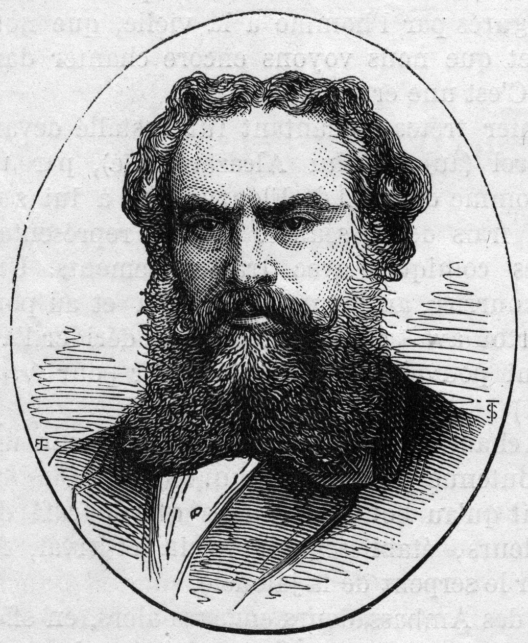 Portrett av Alexandre Cabanel (1823-1889), fransk maler. Gravering i "" Le Monde Illustré"" nr. 890 av 2. mai 1874. av French School