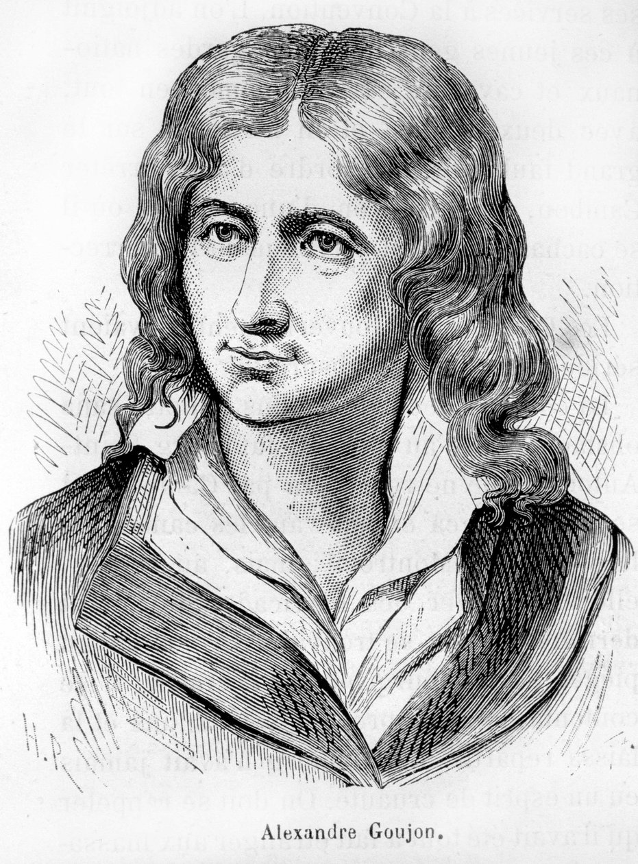 Portrett av Alexandre Goujon (1766-1795), skuespiller i den franske revolusjonen - i "" L