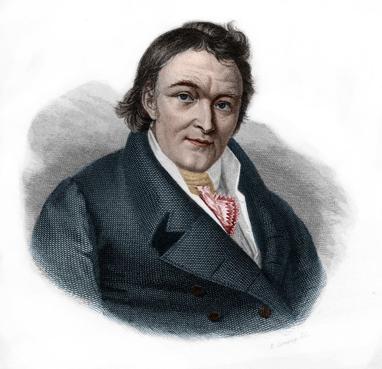 Portrett av Aloys Senefelder (1771-1834) tysk skuespiller og dramatiker. av French School
