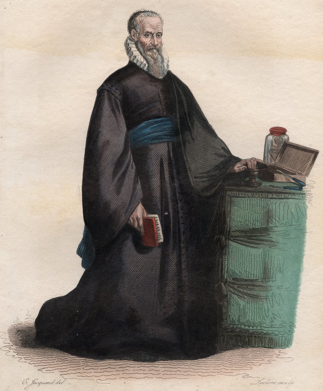 Portrett av Ambroise Pare (1509-1590), fransk kirurg. av French School