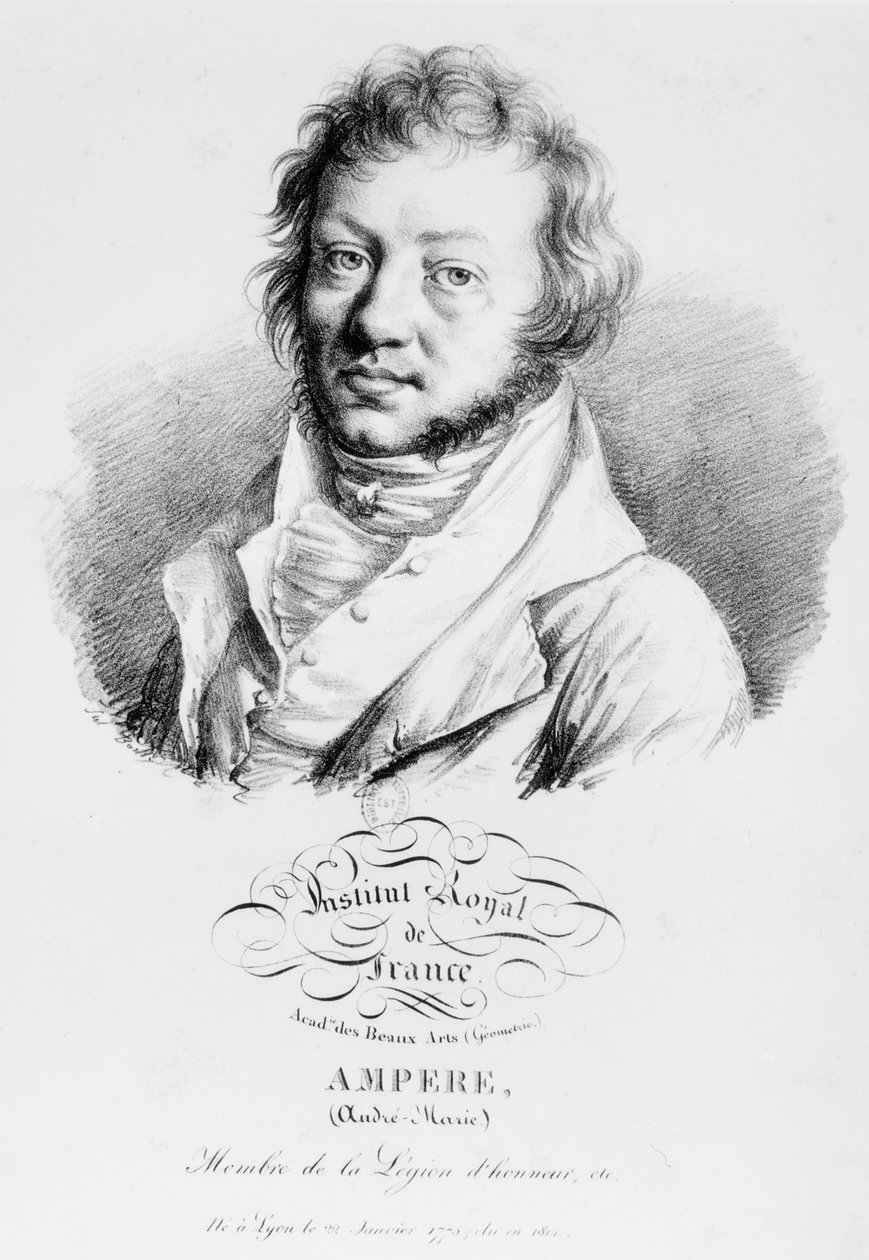 Portrett av Andre-Marie Ampere (1775-1836) av French School