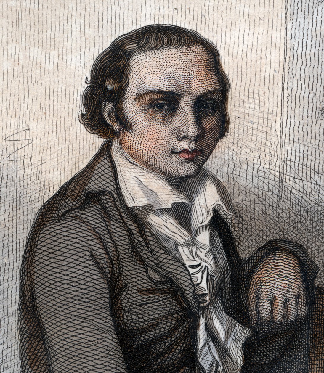 Portrett av Andre Marie Chenier (1762-1794), fransk poet. av French School