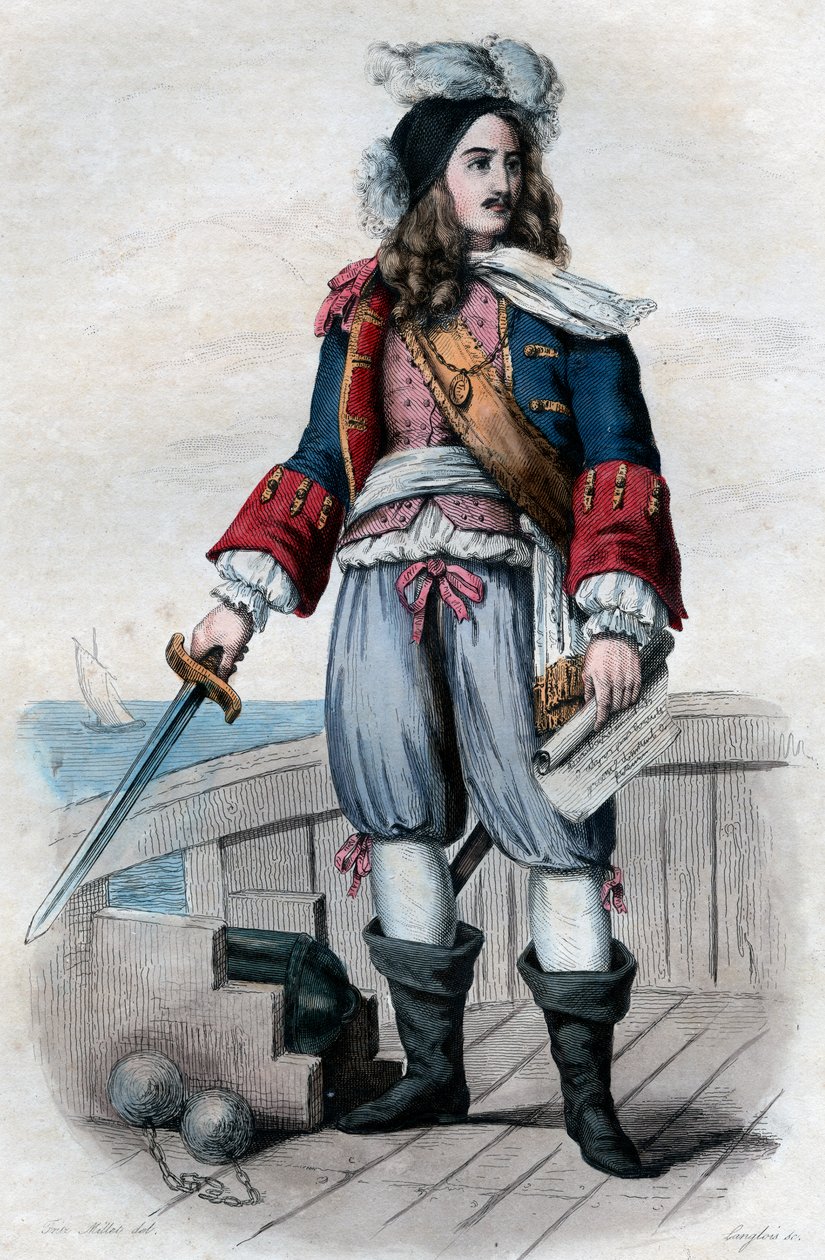 Portrett av Anne Hilarion de Costentin (Cotentin), Comte de Tourville (1642-1701), fransk marinesjef. av French School