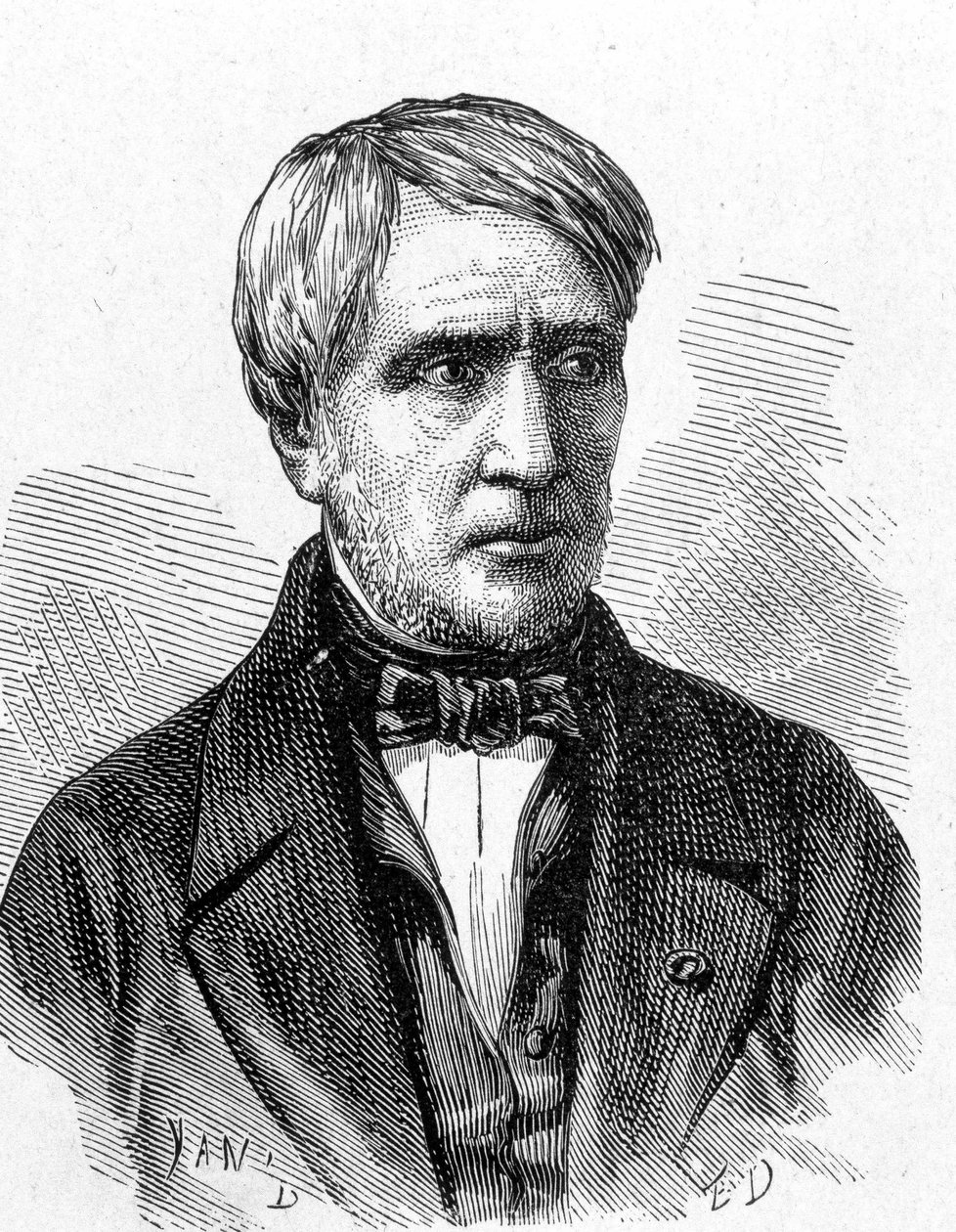 Portrett av Antoine Cesar Becquerel (1788 - 1878), fransk fysiker - i "" Album de la Science; berømte lærde; Grandes funn""" 1896. av French School