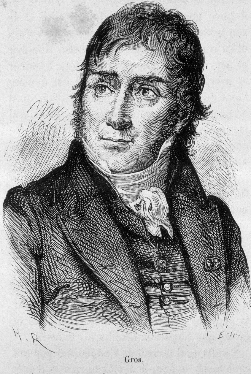 Portrett av Antoine Jean Gros (1771 - 1835), elev av David og deretter offisiell maler av Napoleon - i "" L