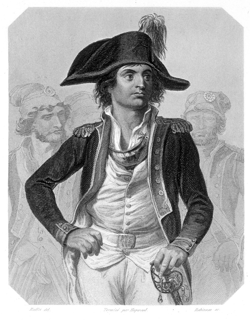 Portrett av Antoine Joseph Santerre (1752-1809), fransk politiker. I "The history of the Girondins"" av Lamartine av French School