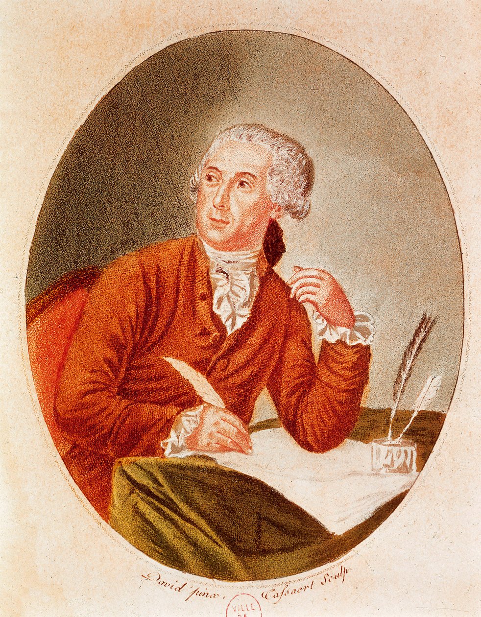 Portrett av Antoine Laurent Lavoisier (1743-1794) av French School