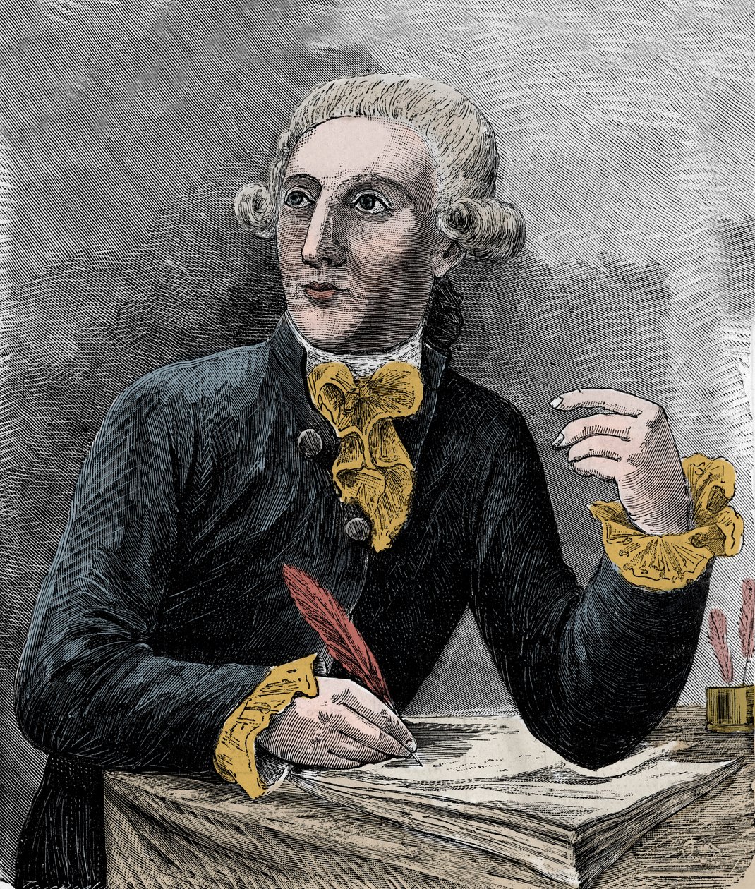 Portrait of Antoine Laurent de Lavoisier (1743-1794), French chemist - Portrait of Antoine Laurent de Lavoisier (1743-1794), French chemist - Engraving in “Sciences à la gratete de tous - physics et chimie populaires” by Alexis Clerc - End 19th century - P av French School