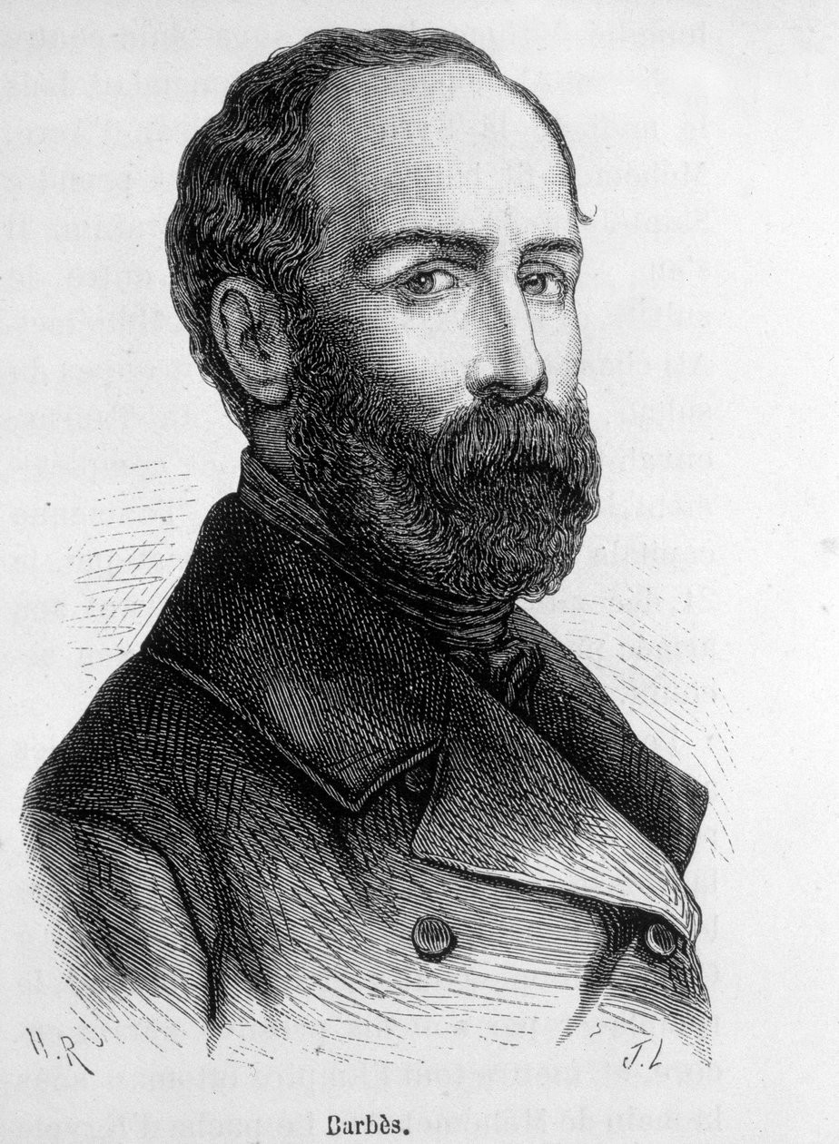 Portrett av Armand Barbes, fransk revolusjonær (1809-1870). av French School