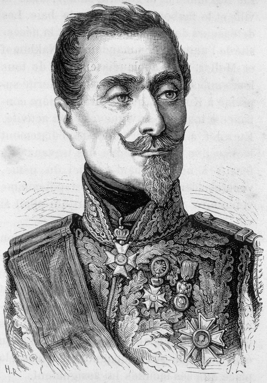 Portrett av Armand Jacques Leroy de Saint-Arnaud (Saint Arnaud av French School
