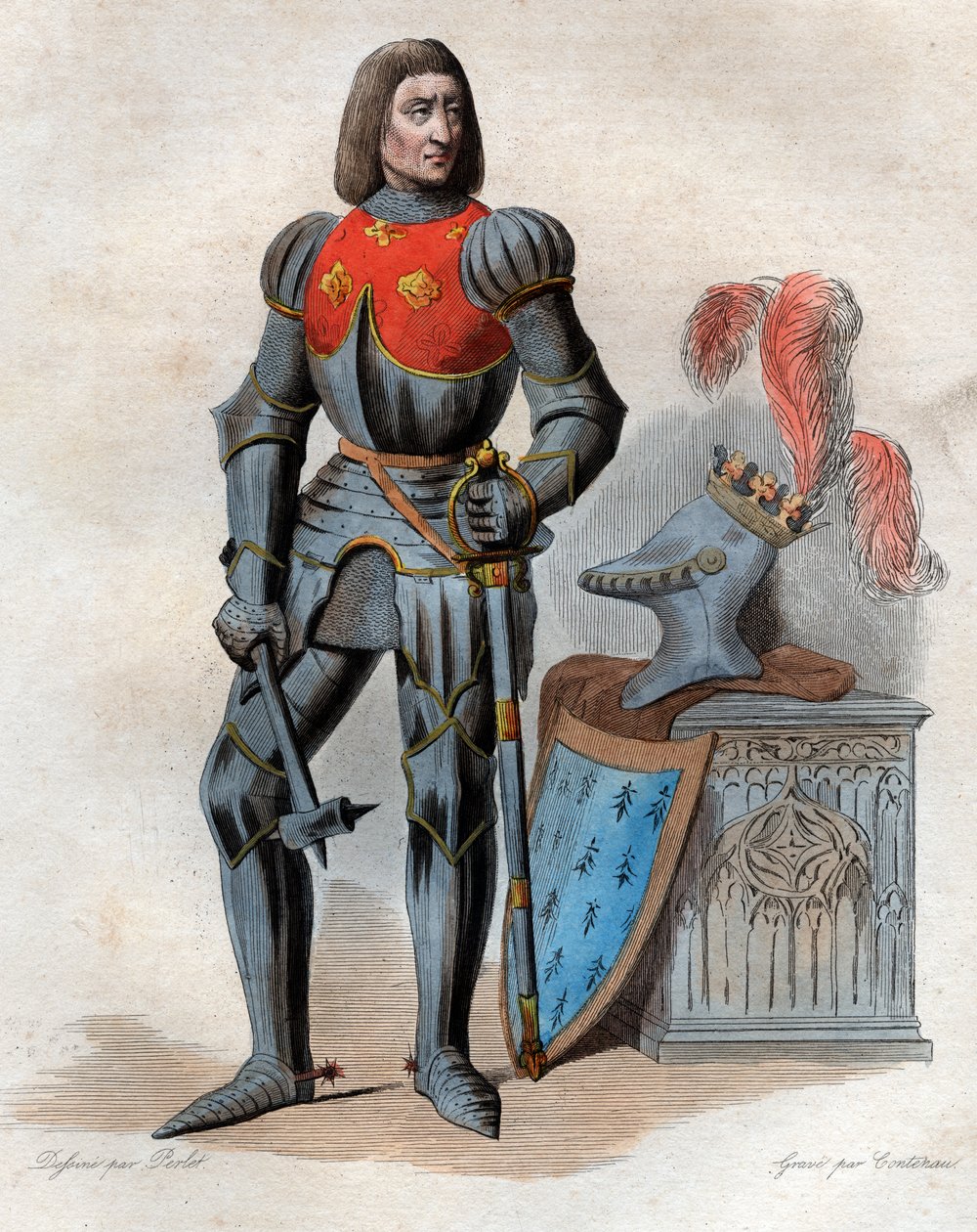 Portrett av Arthur III hertug av Bretagne, (1393-1458), Lord of Parthenay, greve (jarl) av Richmond, hertug av Bretagne, greve av Montfort og fransk konstabel. av French School