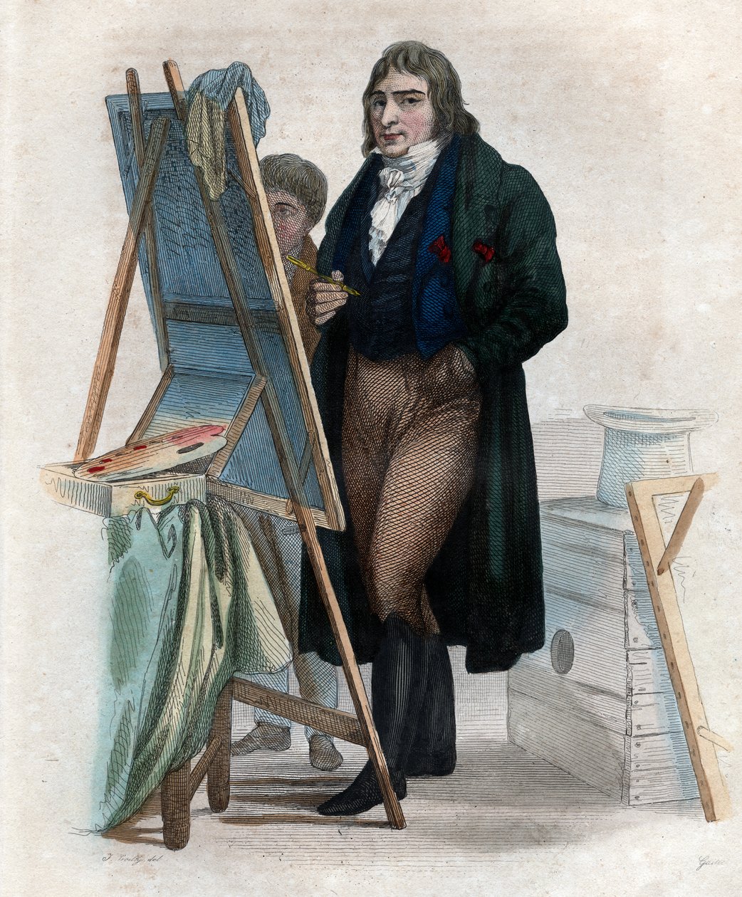 Portrett av baron Antoine Jean Gros (1771-1835), fransk maler. av French School